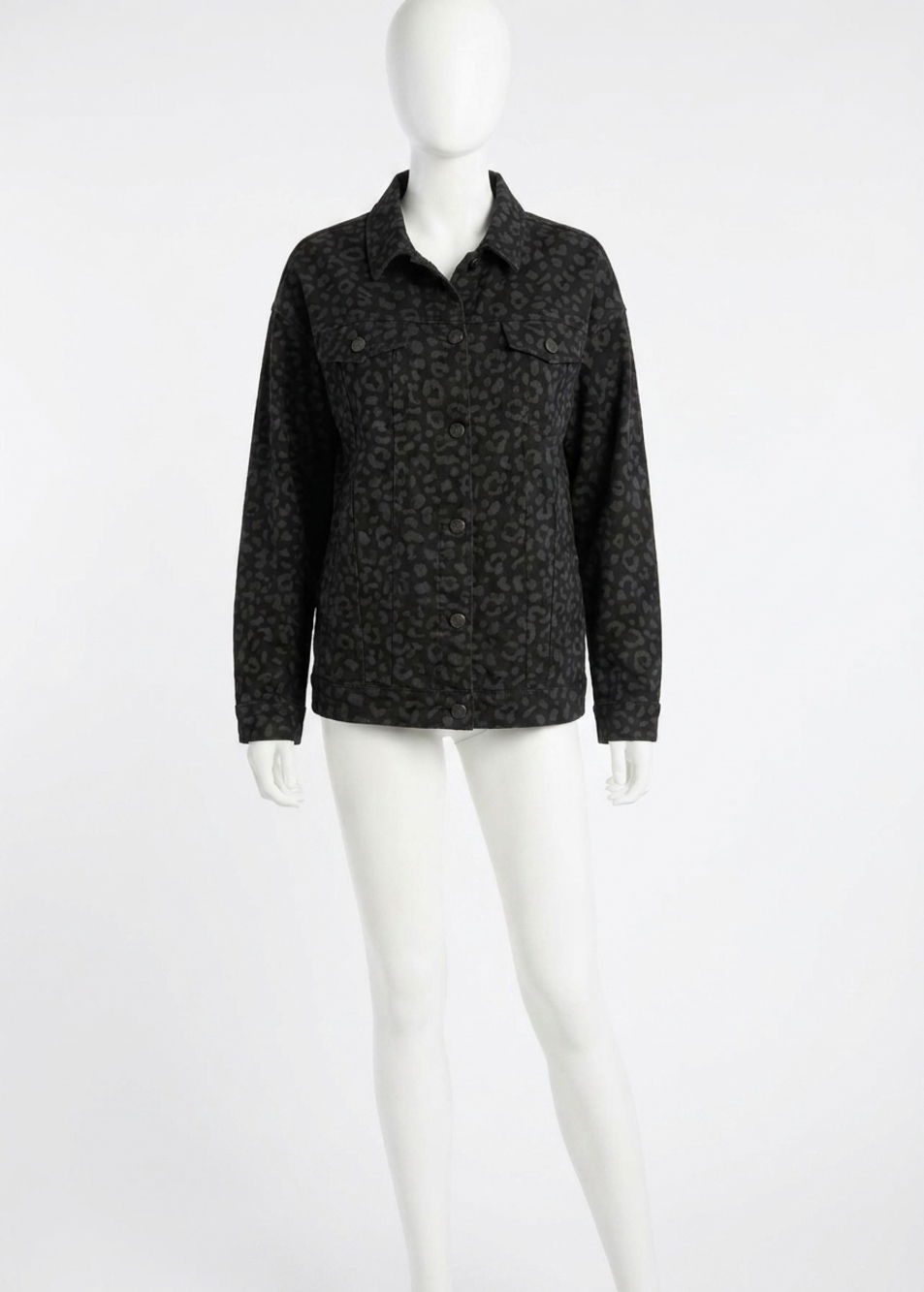 NEW MUDPIE denim boyfriend jacket in black